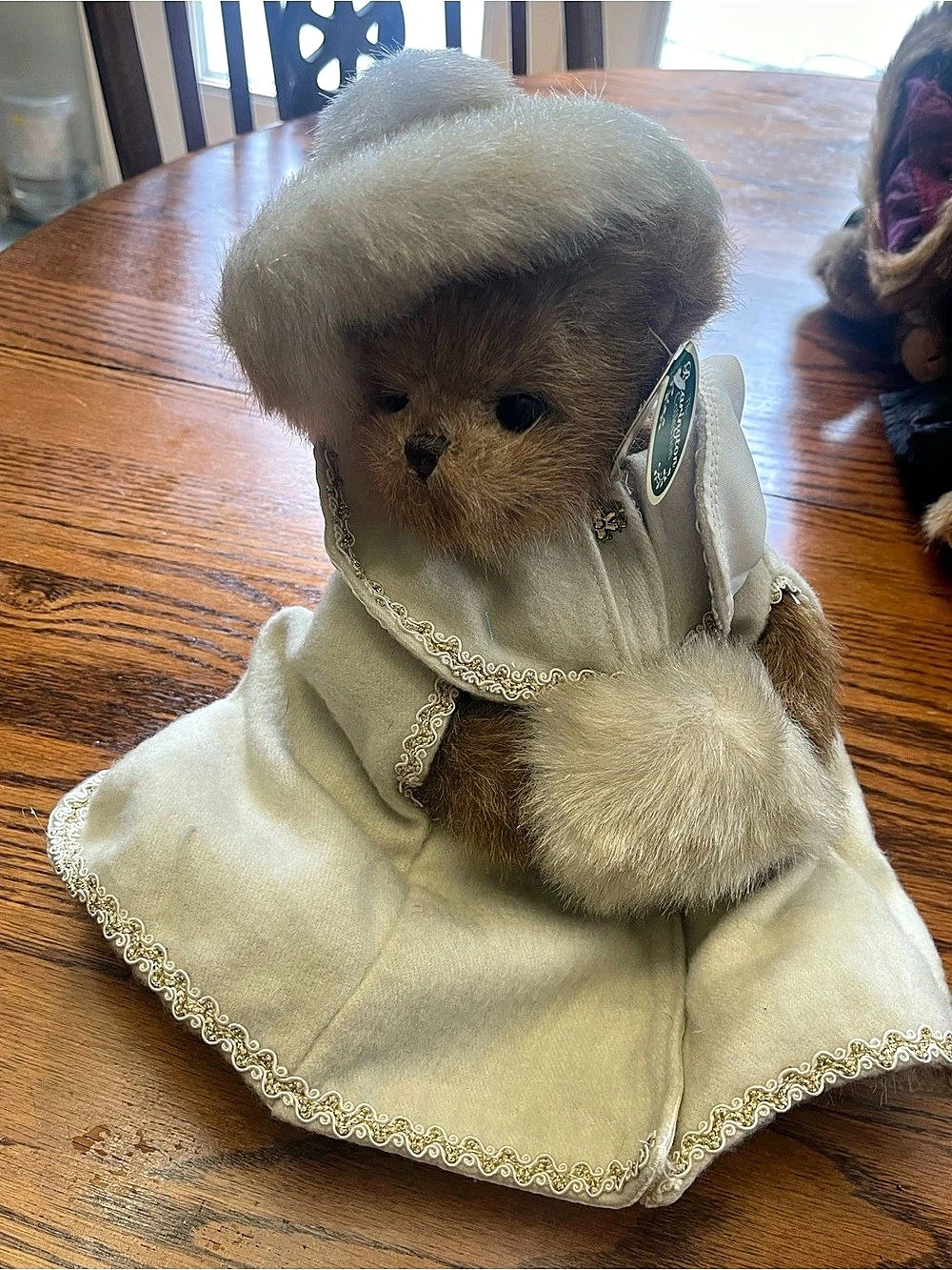 Bearington Collection Anastasiya Collectible Bear in Cream Like New